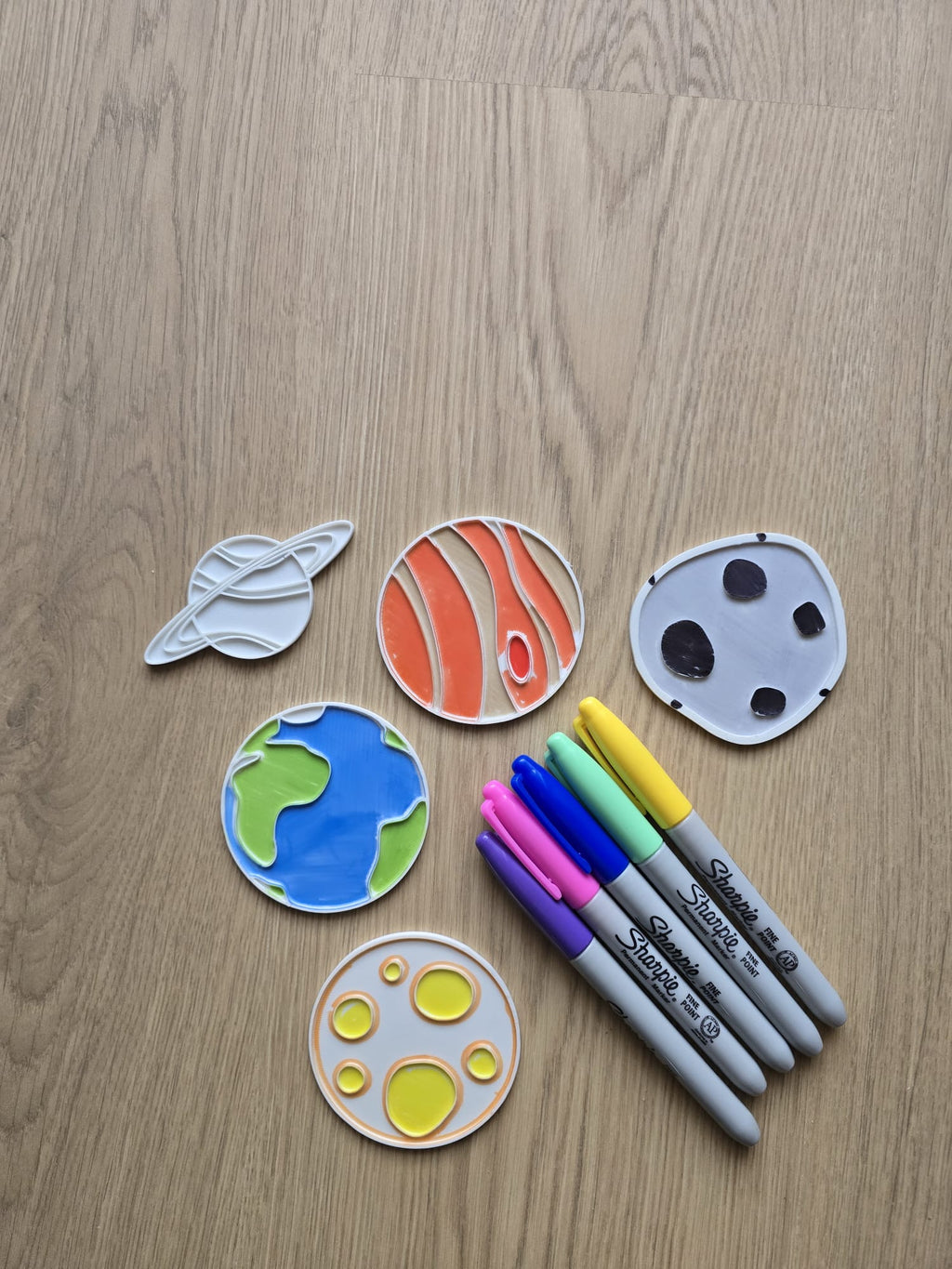 Fun Planet Coloring Color Set Marker Acrylic Paint