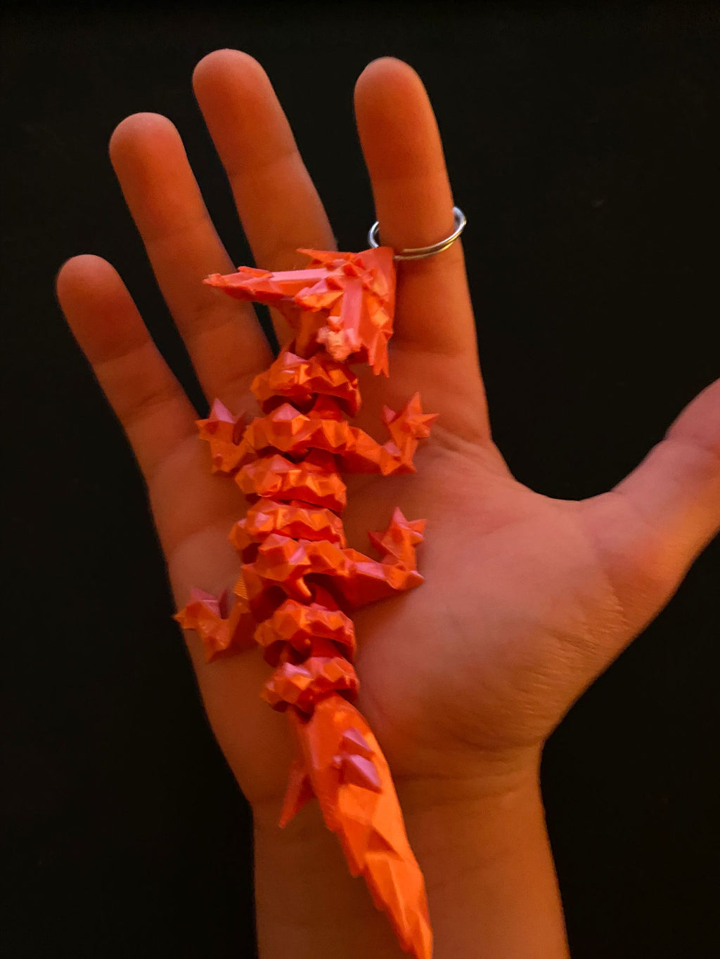 Articulated Crystal Dragon Keychain