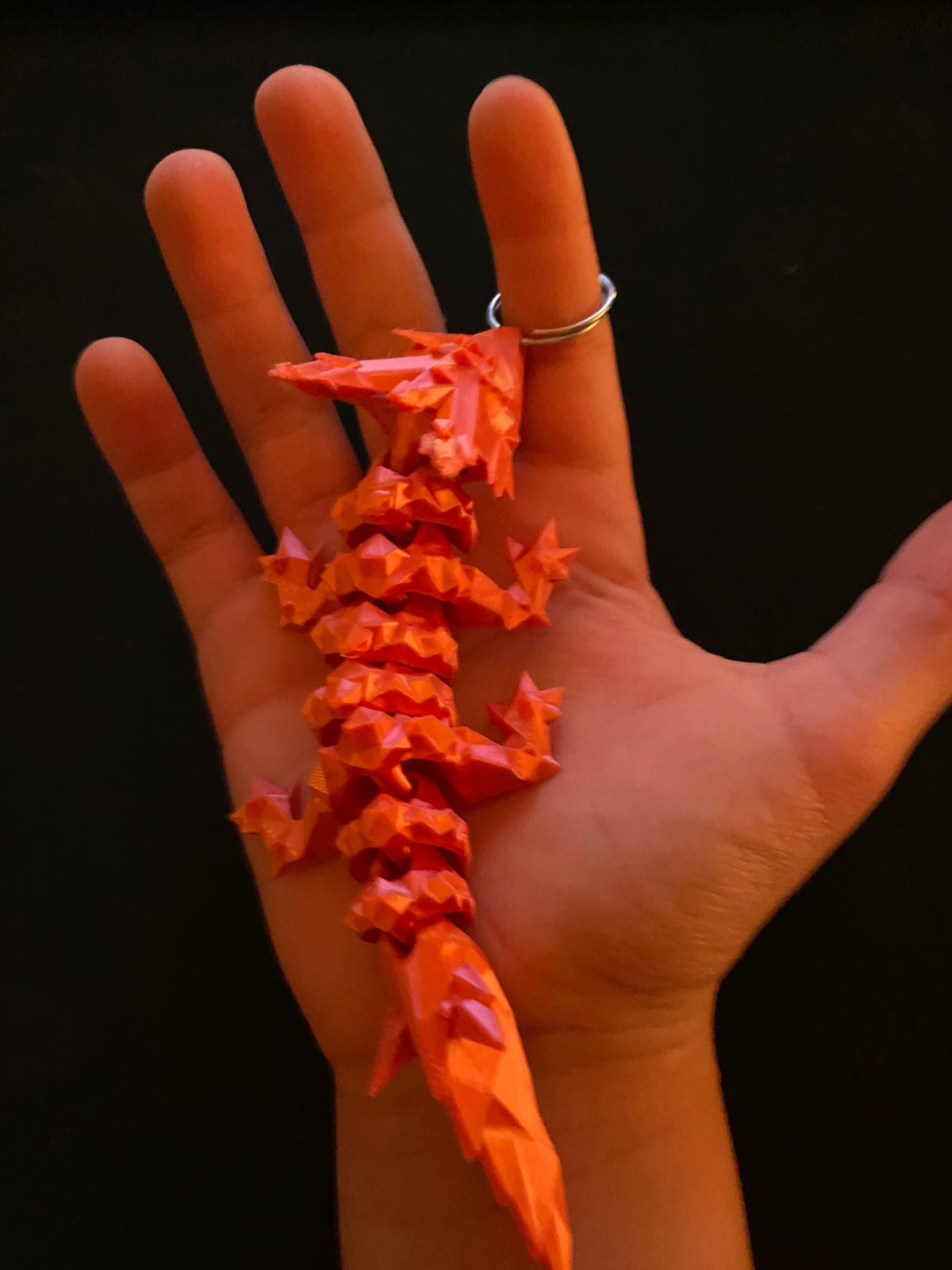 Articulated Crystal Dragon Keychain