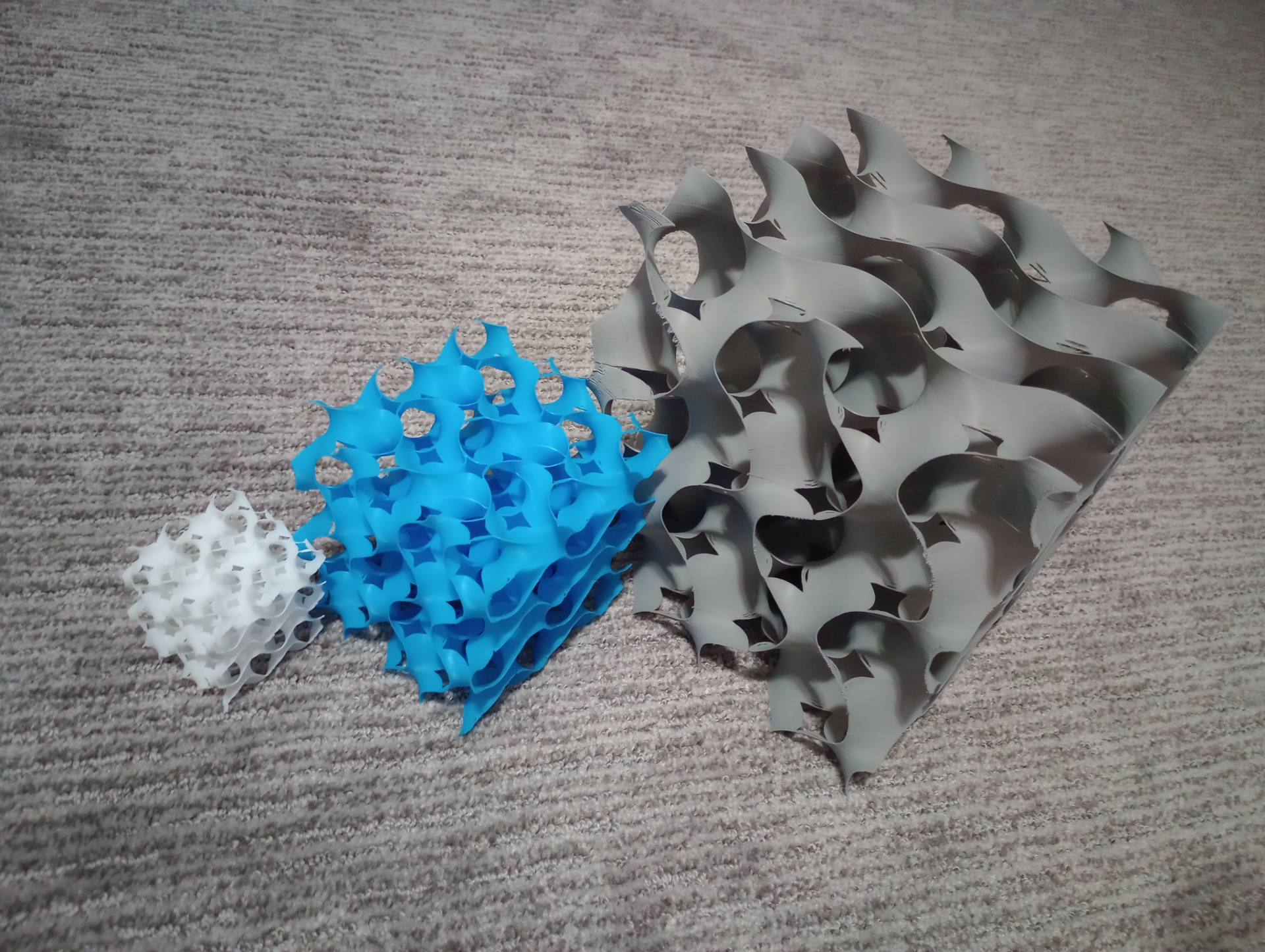 Gyroid Infill Cubes