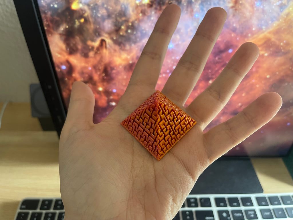 Hilbert Curve Fractal Pyramid