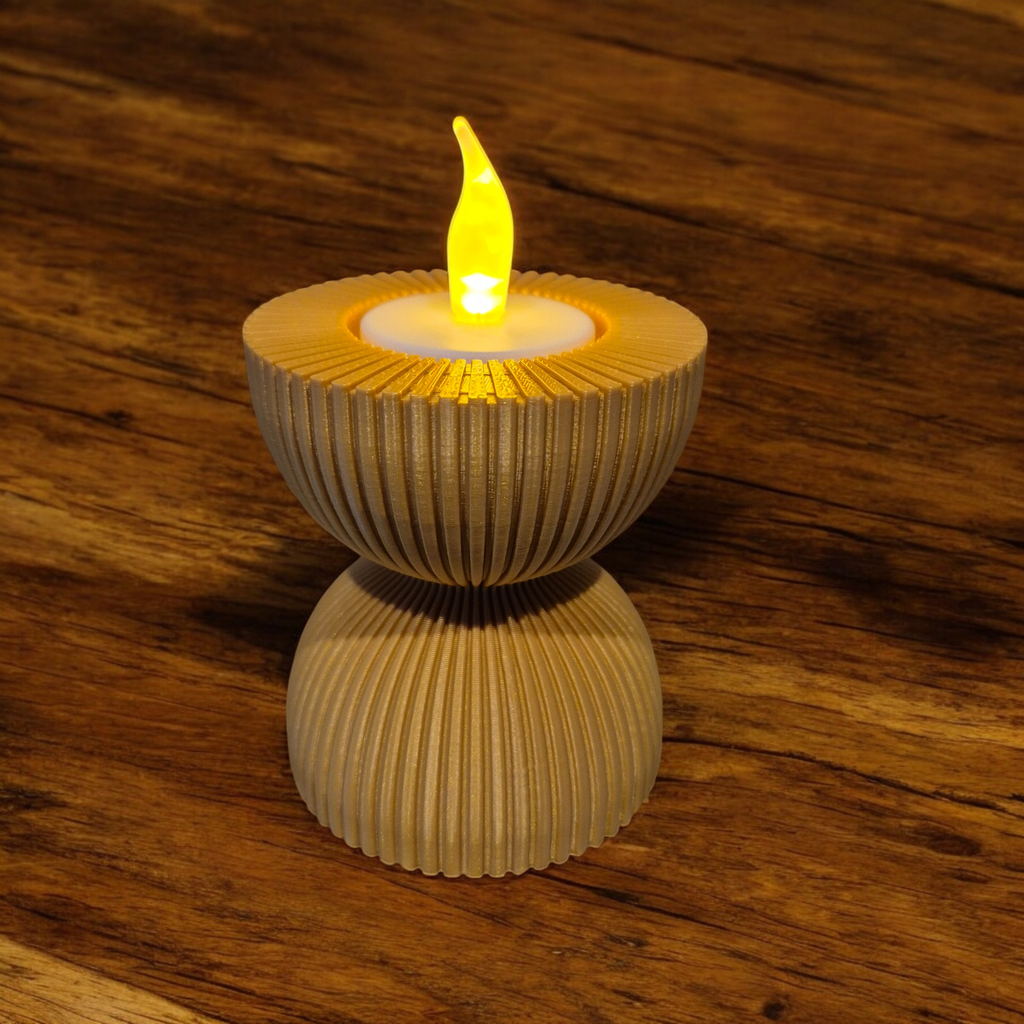 Hourglass Candle Holder - sharp edges
