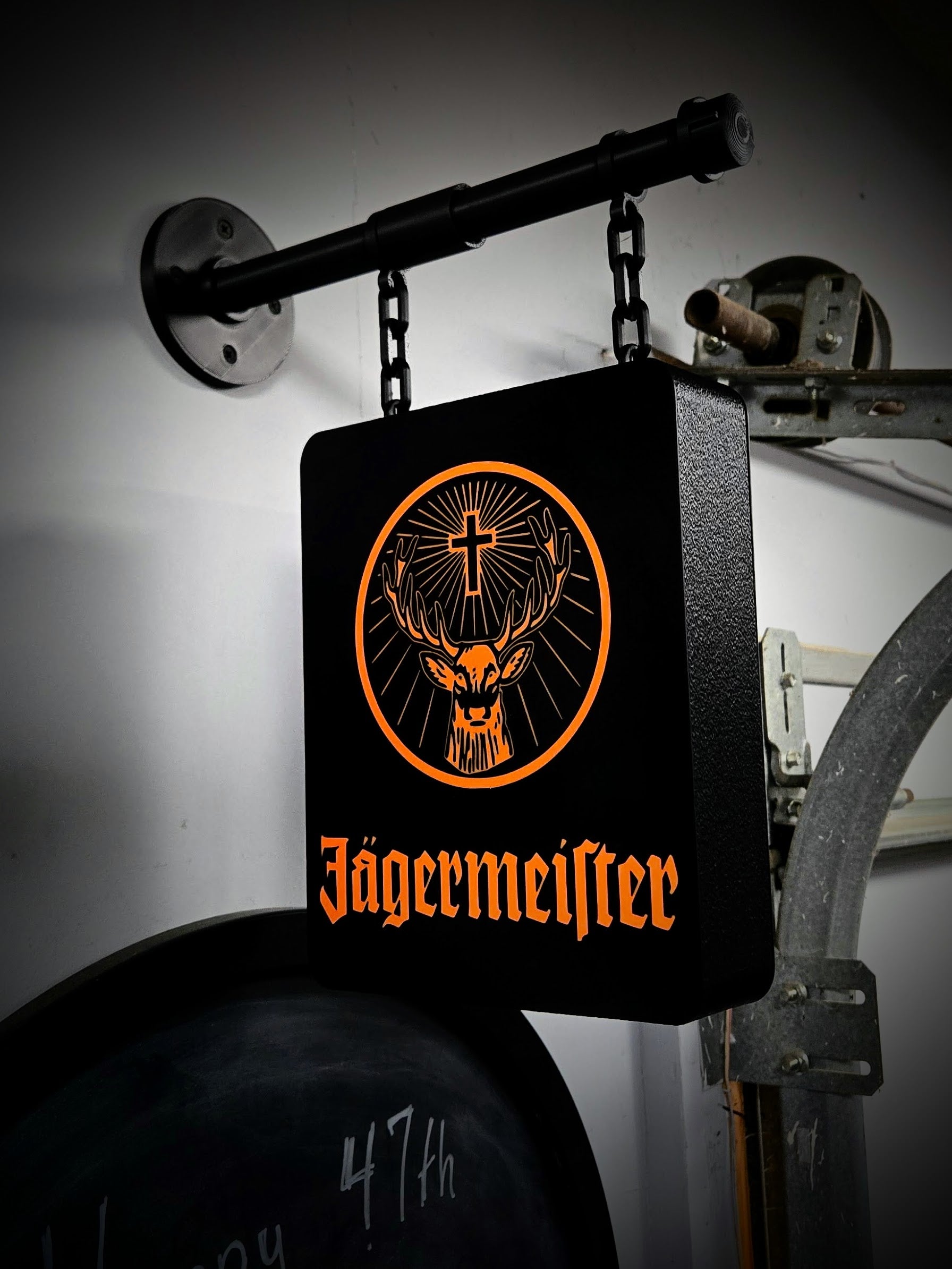 JAGERMEISTER ~ 2-Sided Hanging Pub Style Light