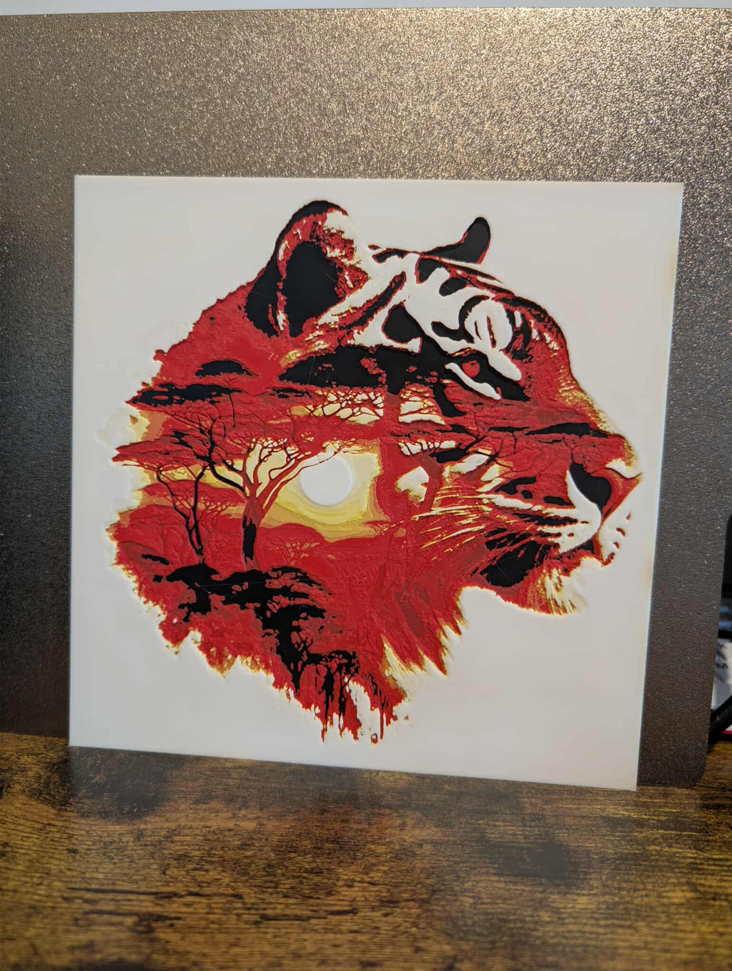 Tiger - Double exposure hueforge