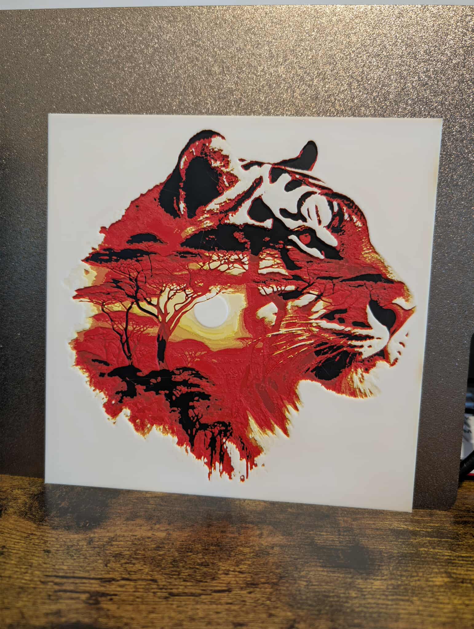 Tiger - Double exposure hueforge
