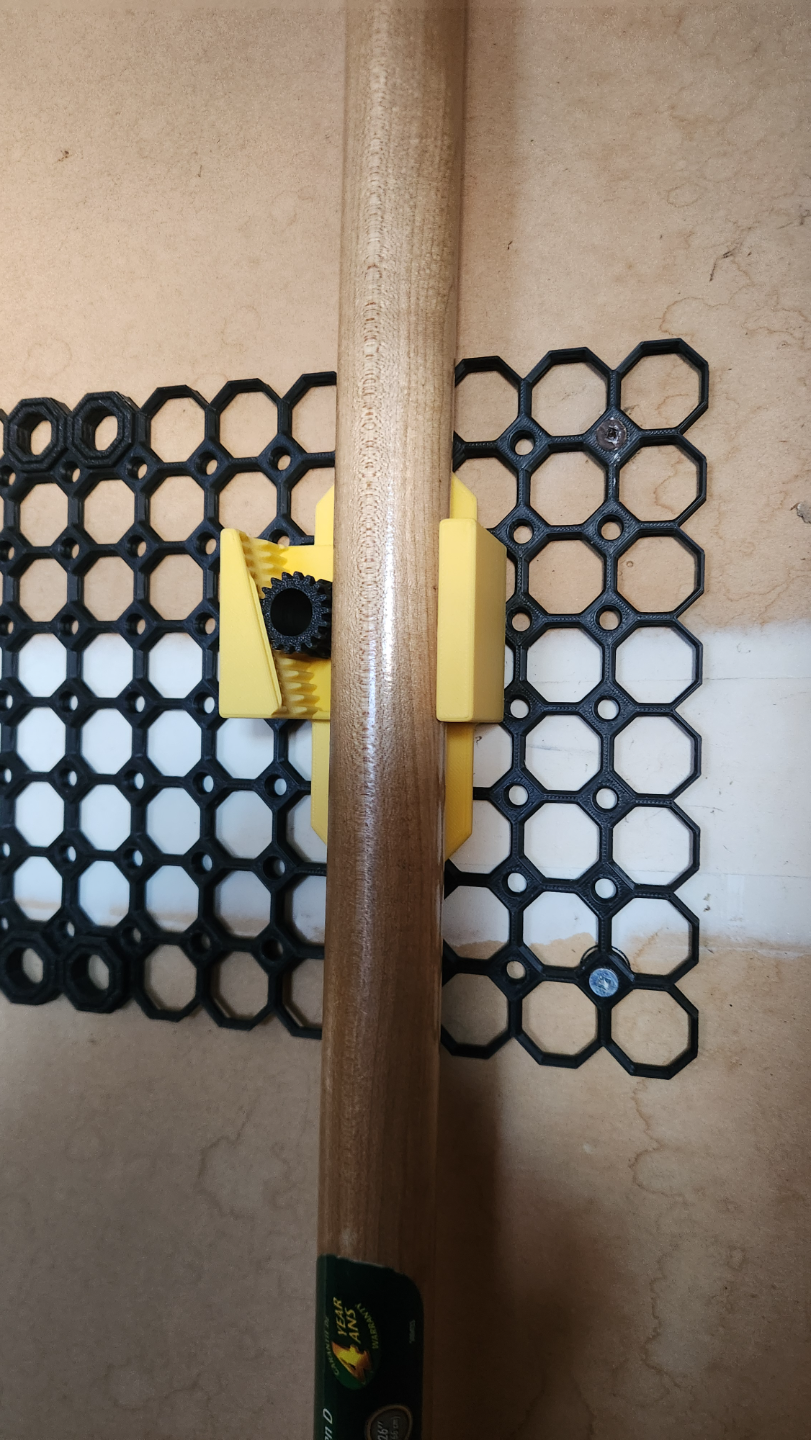 Gravity shaft, broom holder for multiboard,