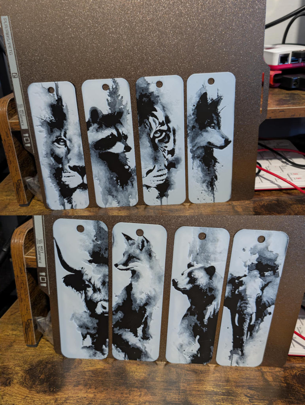 Set of 8 Animal ink bookmarks - Hueforge