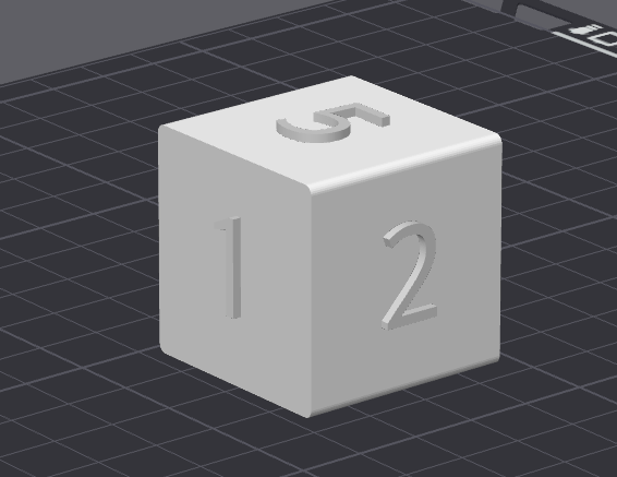 a simple number dice