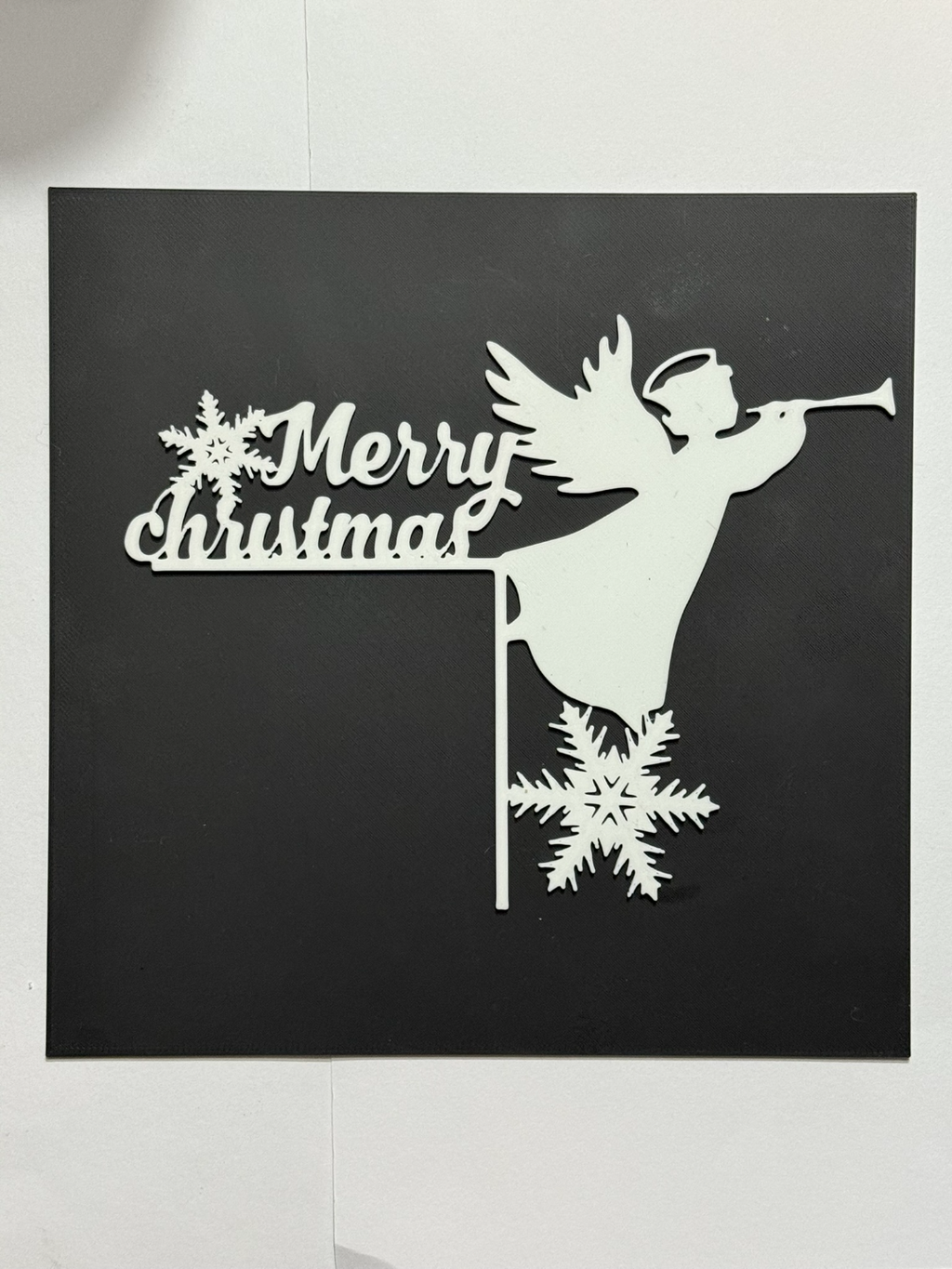 door corner merry christmas with angel
