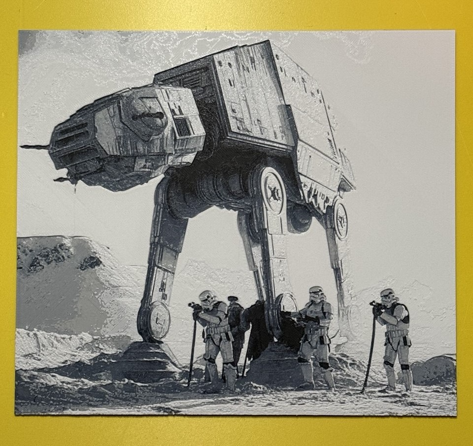 AT-AT with stormtrooper (Star Wars) hueforge