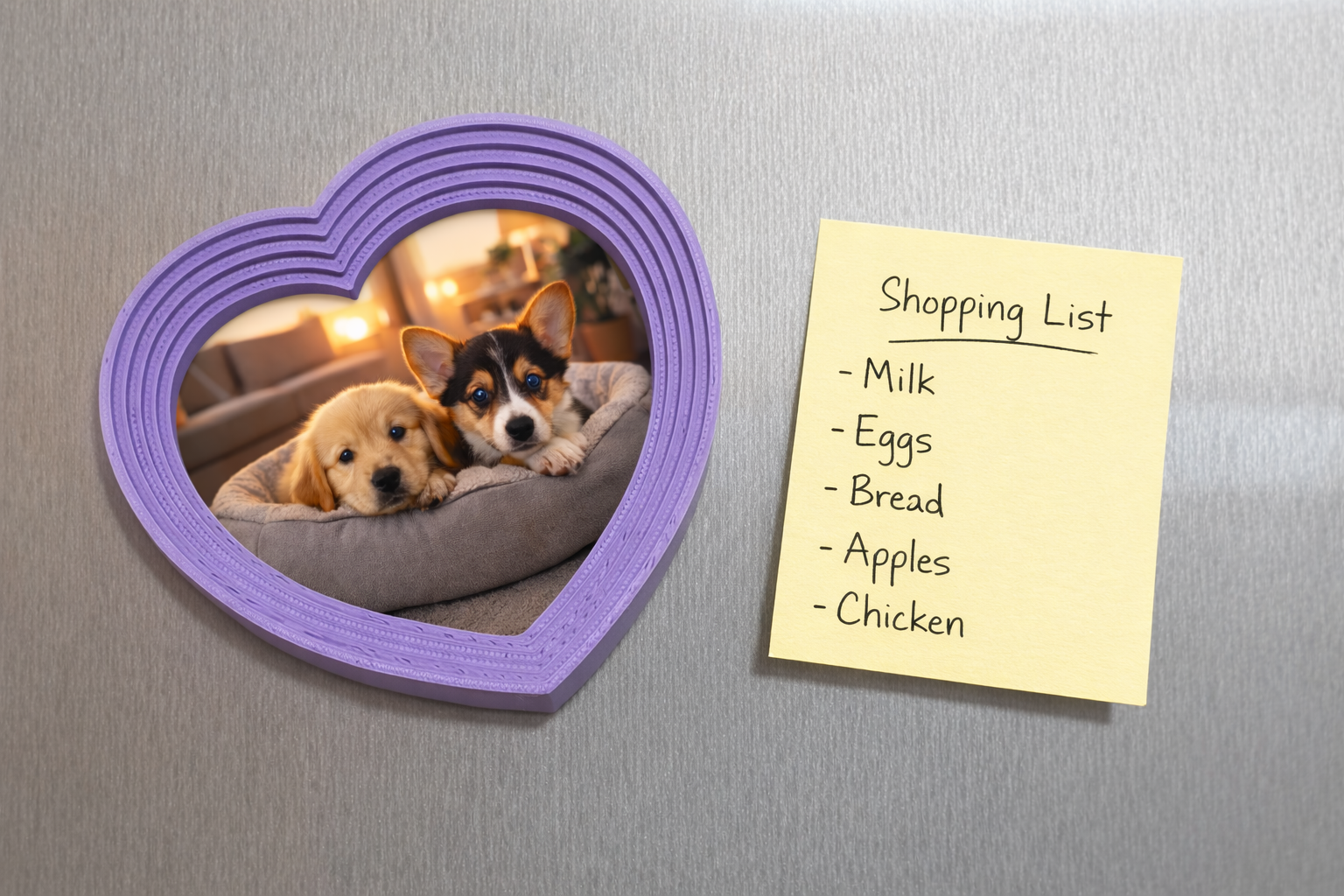 Refrigerator magnet with photo