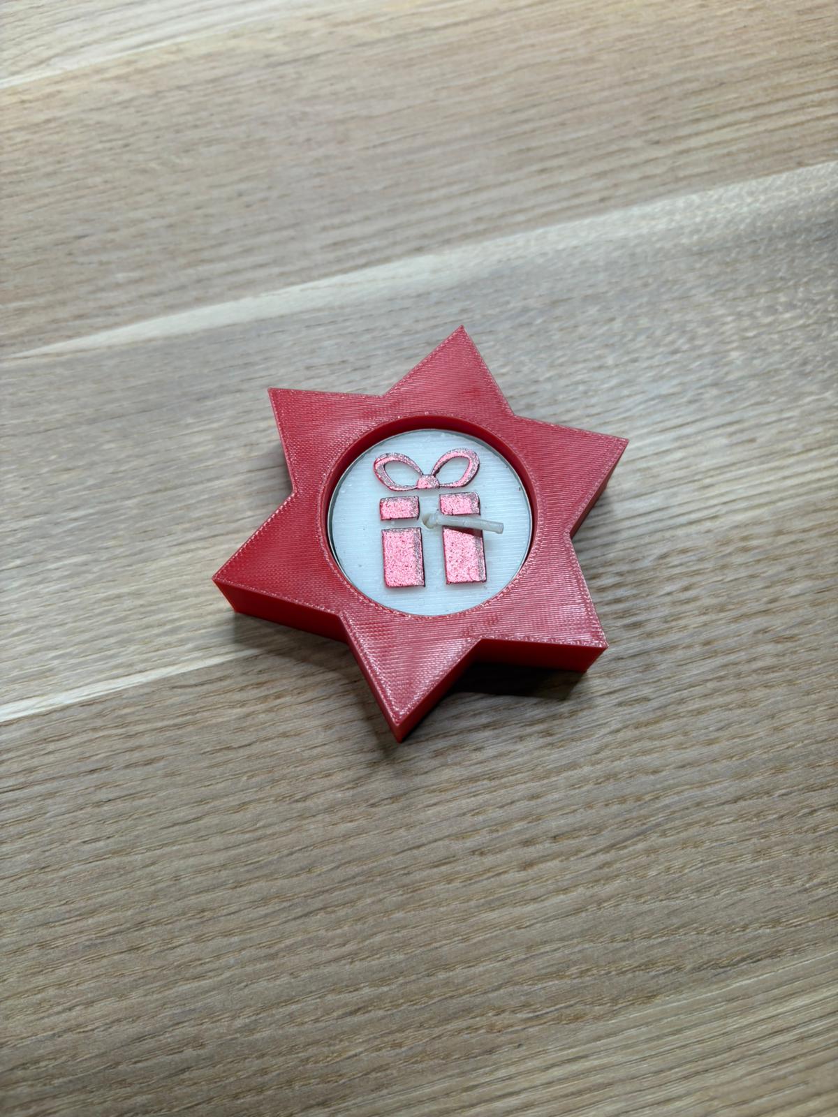 Teelichthalter Weihnachtsstern