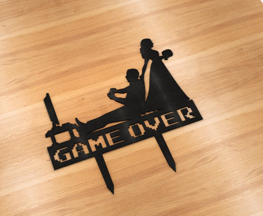 Game Over funny Cake Topper
