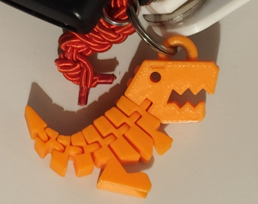Flexible Dinosaur Keychain
