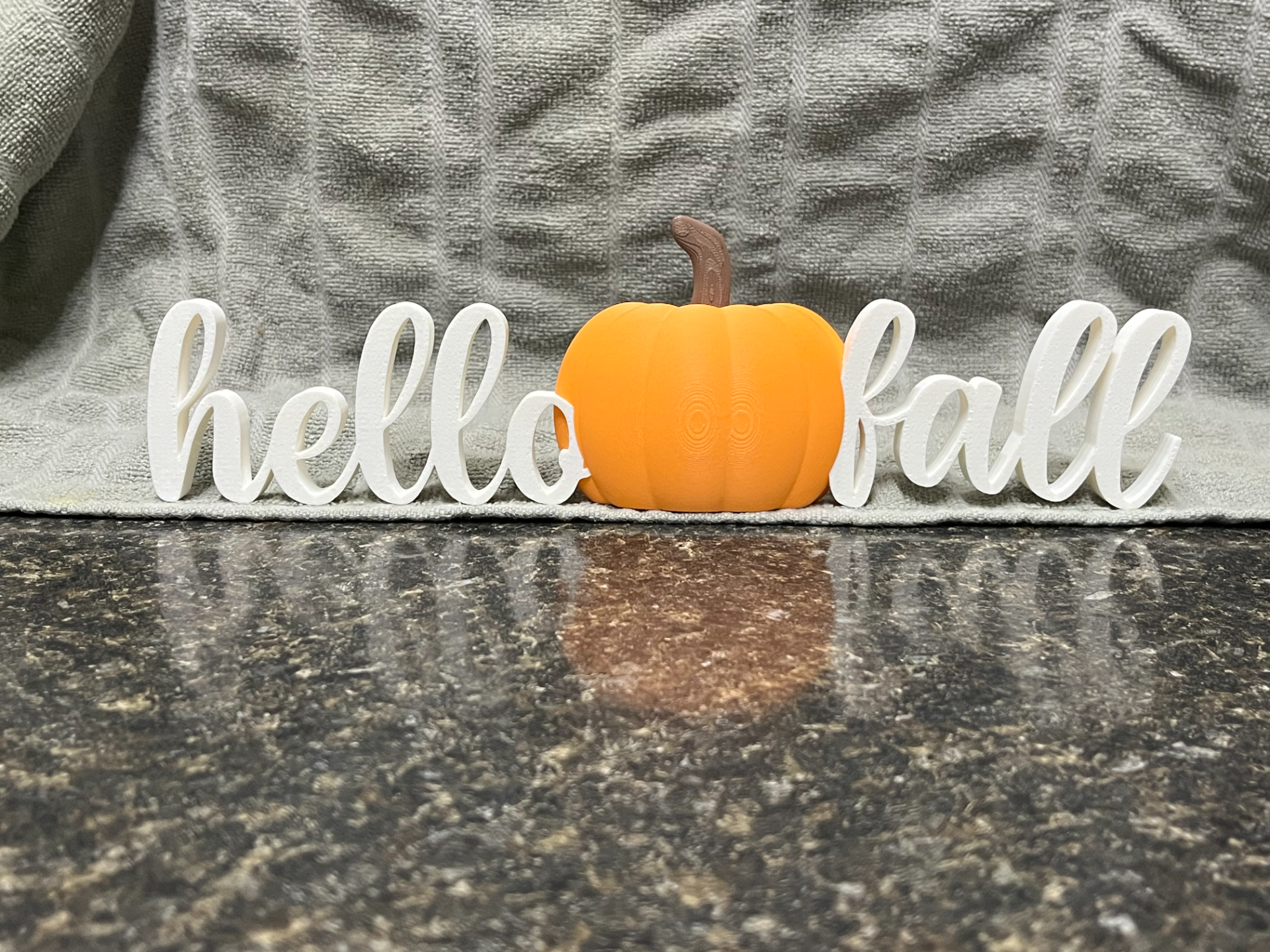 Hello fall sign with Pumpkin