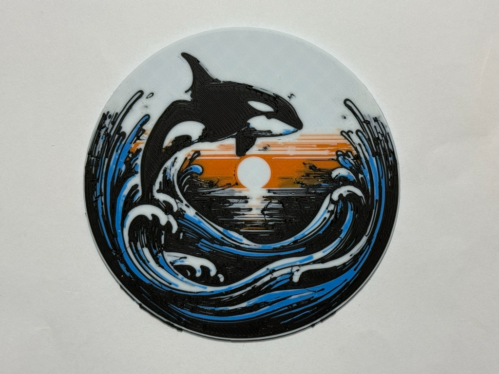 coaster sea ​​with whale