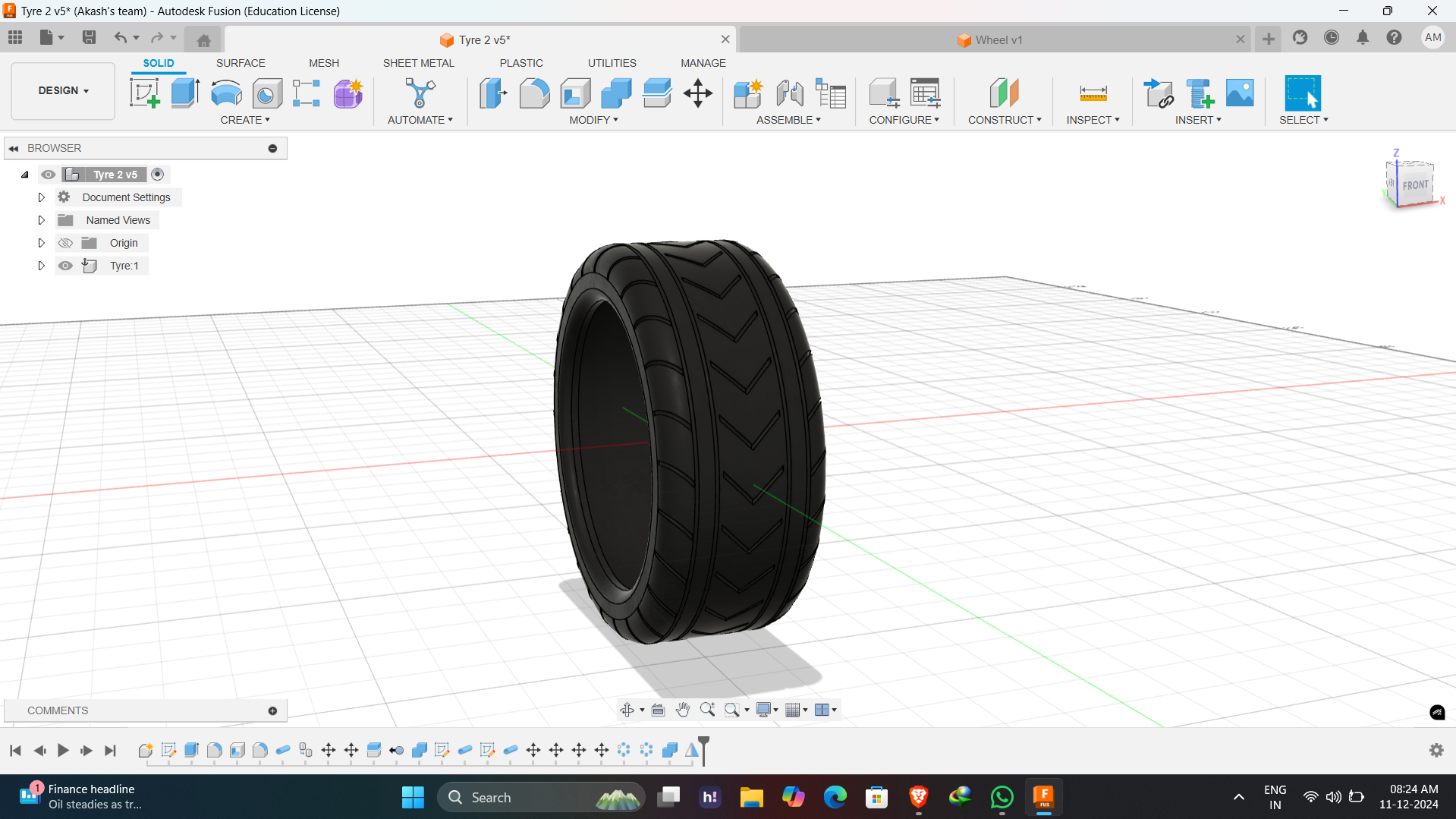 Tire for WildWillyRobots stair climbing rover