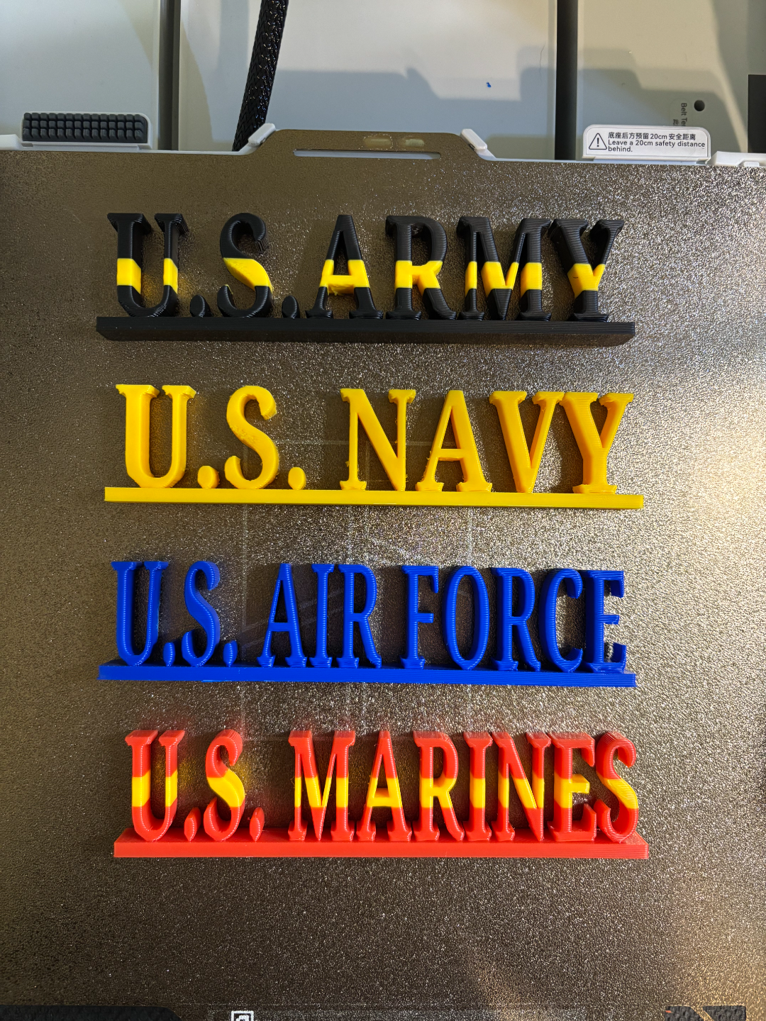 US Military Branch Desk plate