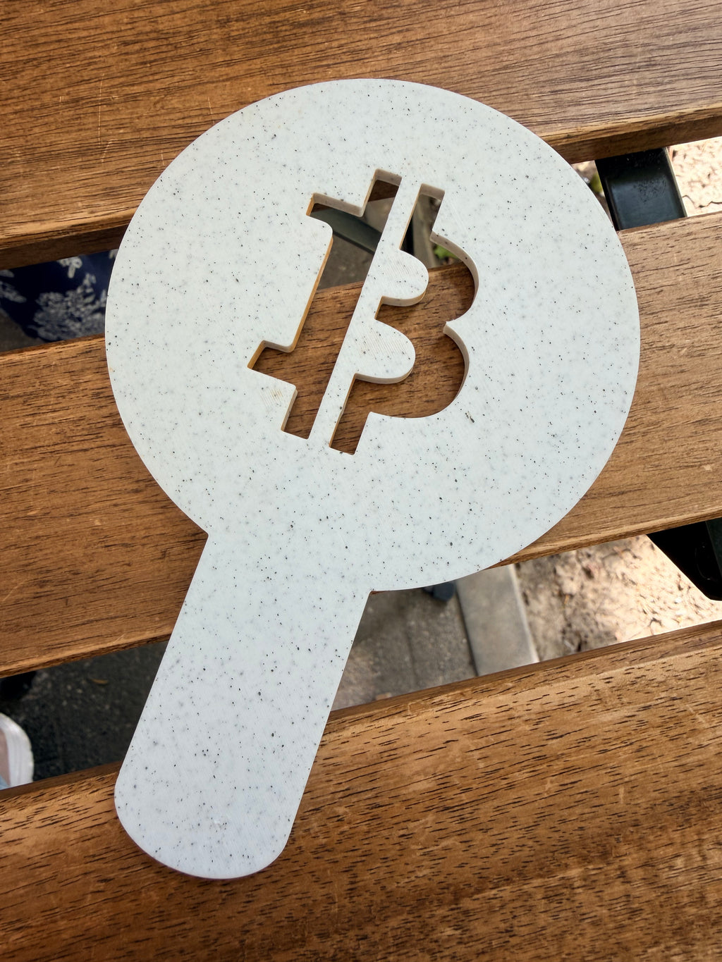 Bitcoin Coffee Stencil