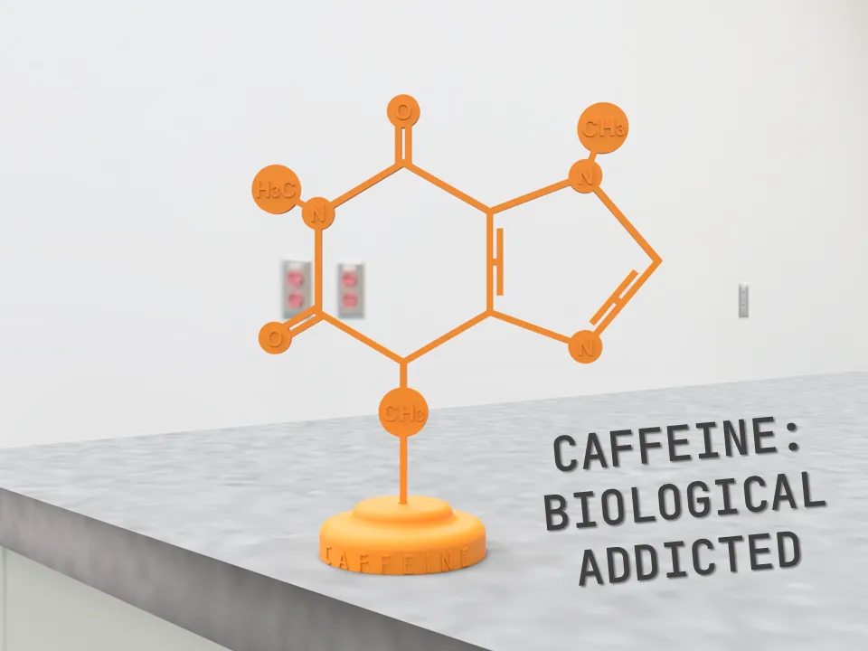 Caffeine - Skeletal Formula Desk Decoration