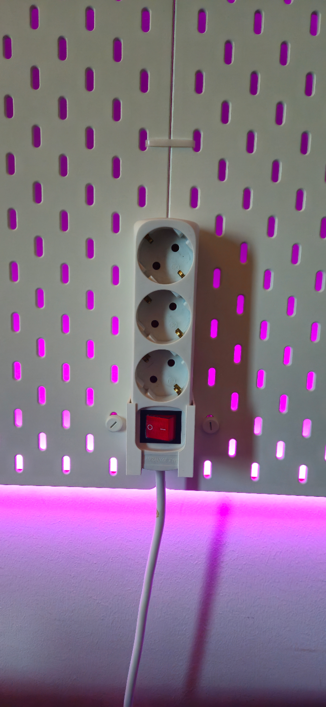 Powerstrip holder IKEA skadis