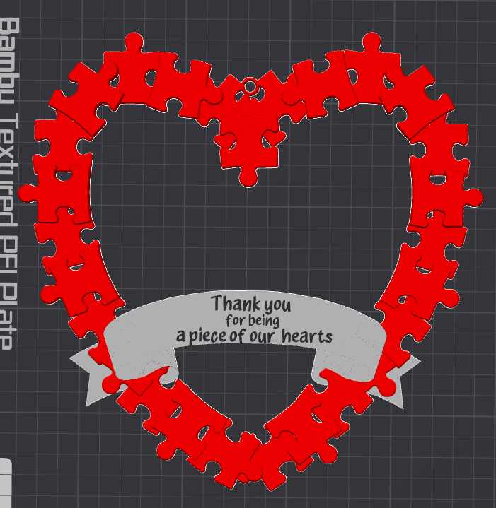 Thank You Puzzle Piece Wreath