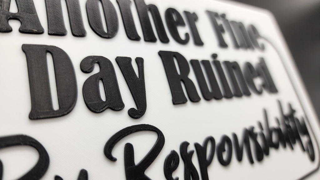 Another Fine Day Ruined Sign 2 Color