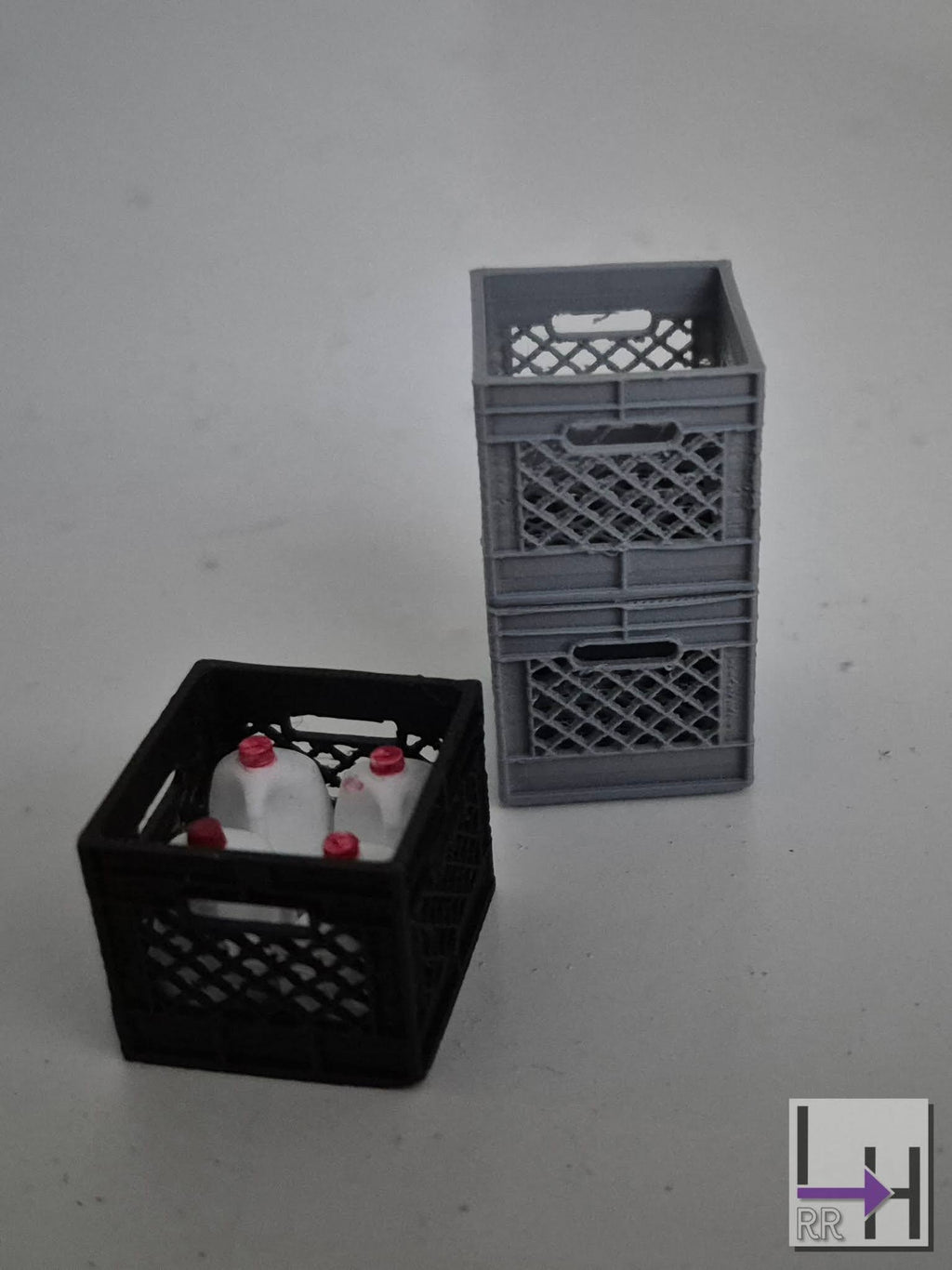 Milk Crate, stackable; 1:24 scale