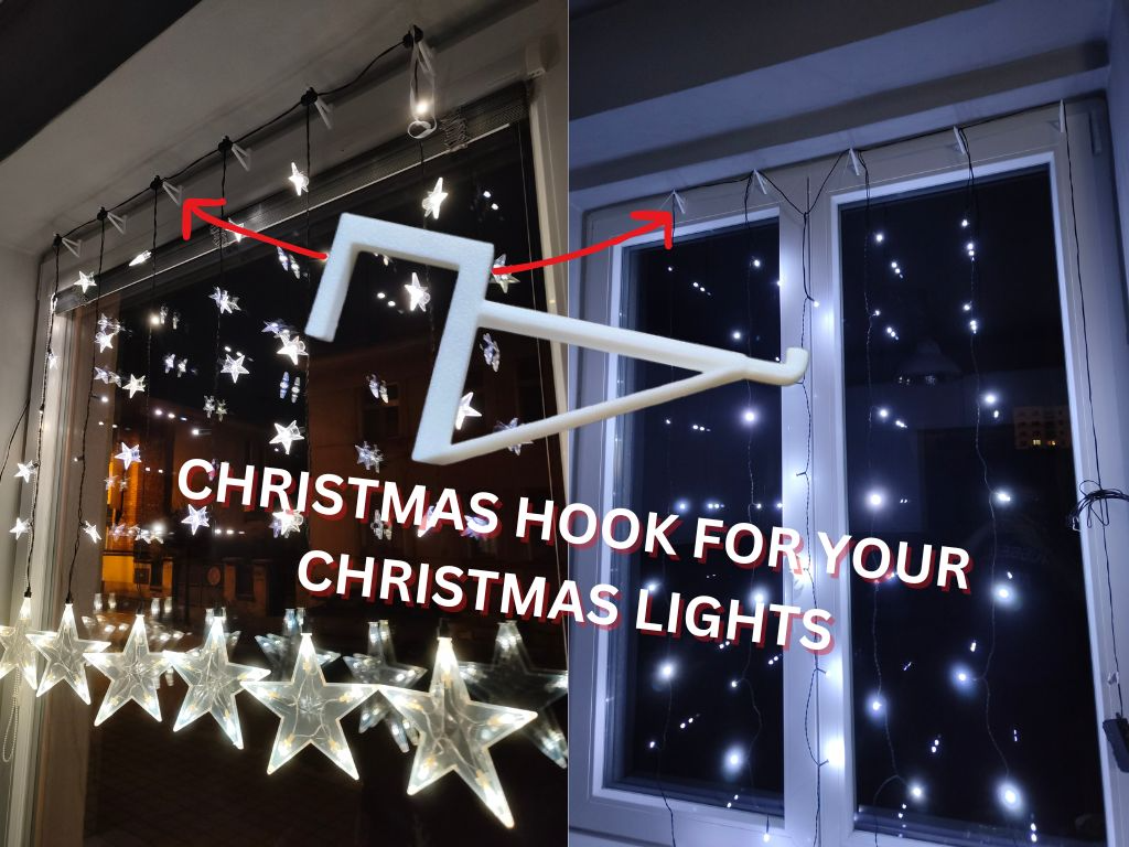 window hook for Christmas lights