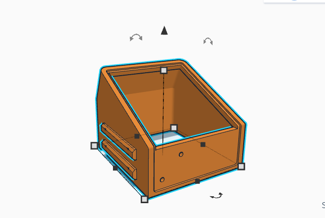 ender 3 control box with rail inserts attached