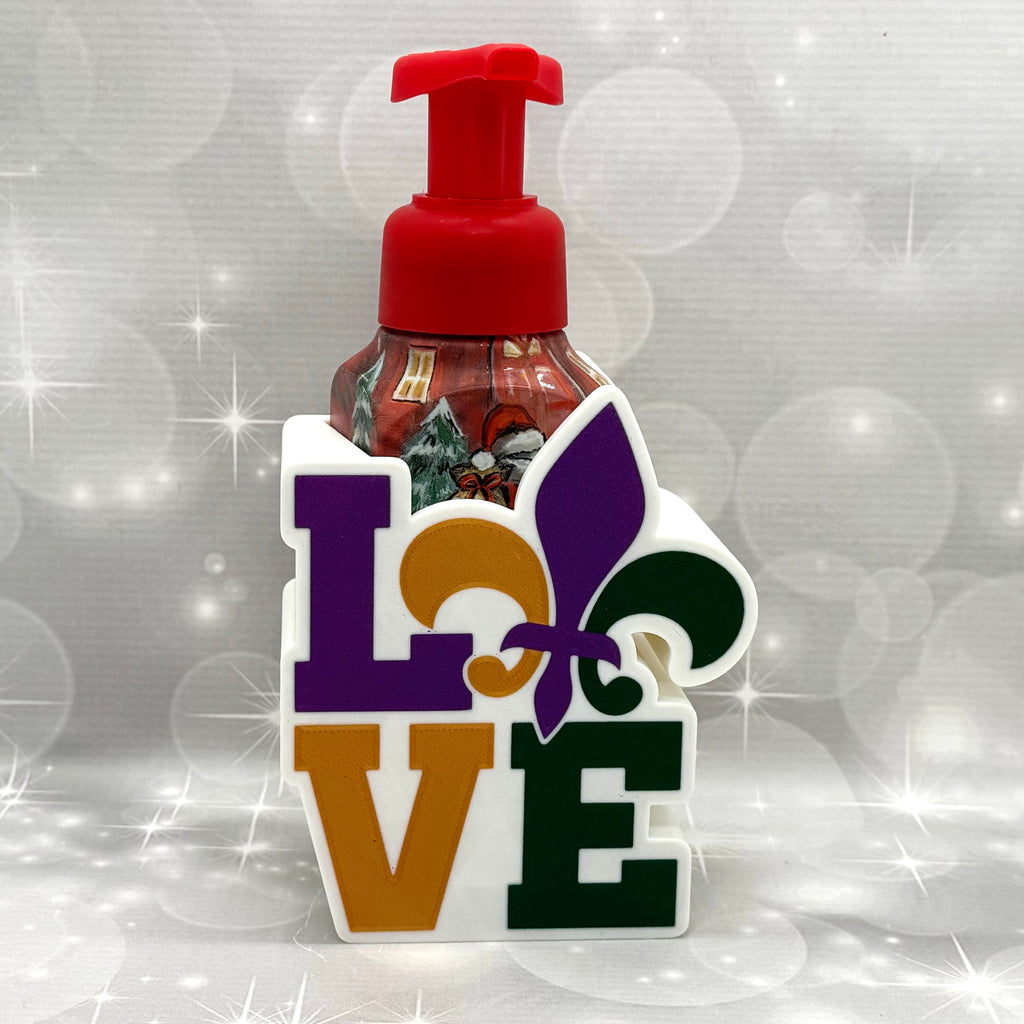 Mardi Gras LOVE BBW Soap Bottle Holder