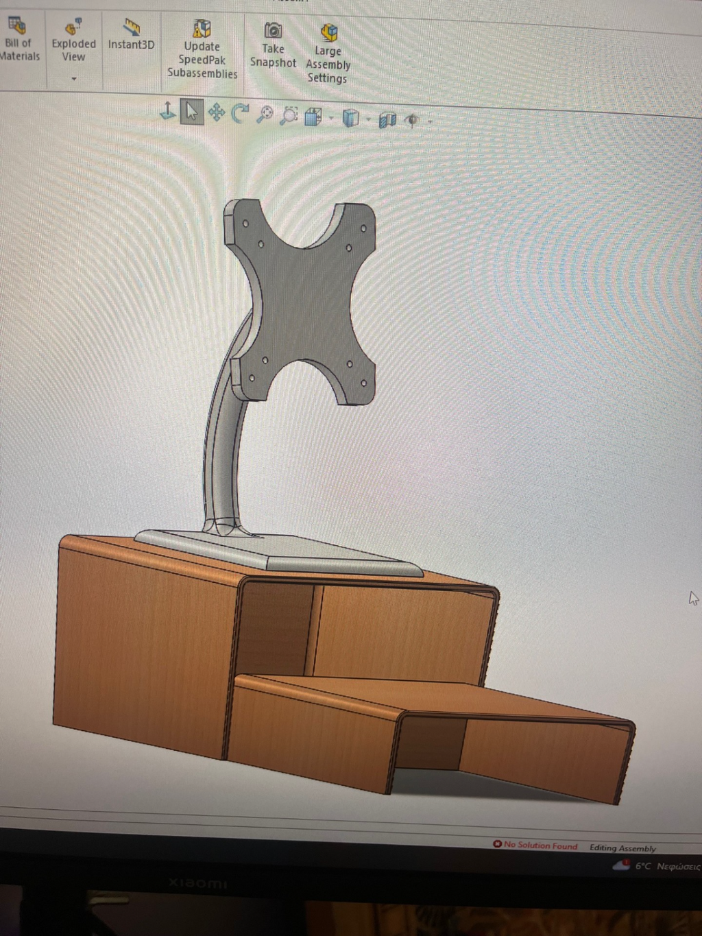 Dual Monitor Stand Drawers