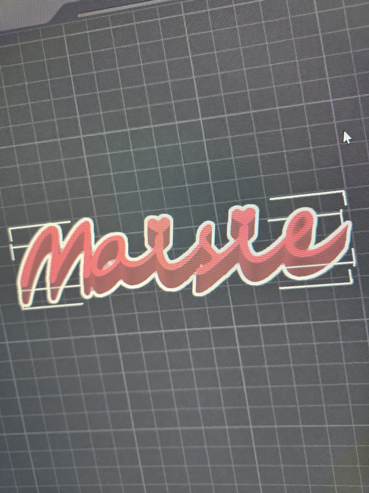 "Maisie" Heart-Themed Nameplate