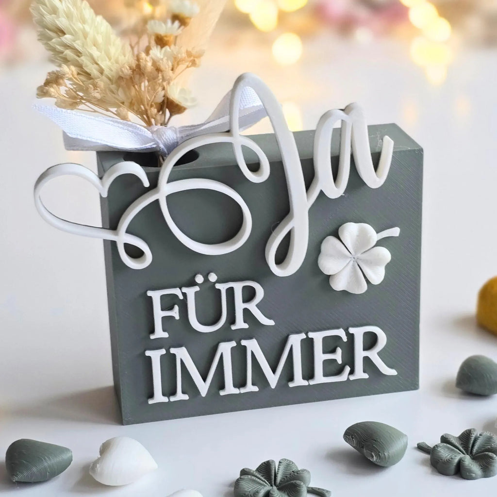 Hochzeit Geld Blumen Geschenk -Ja für immer