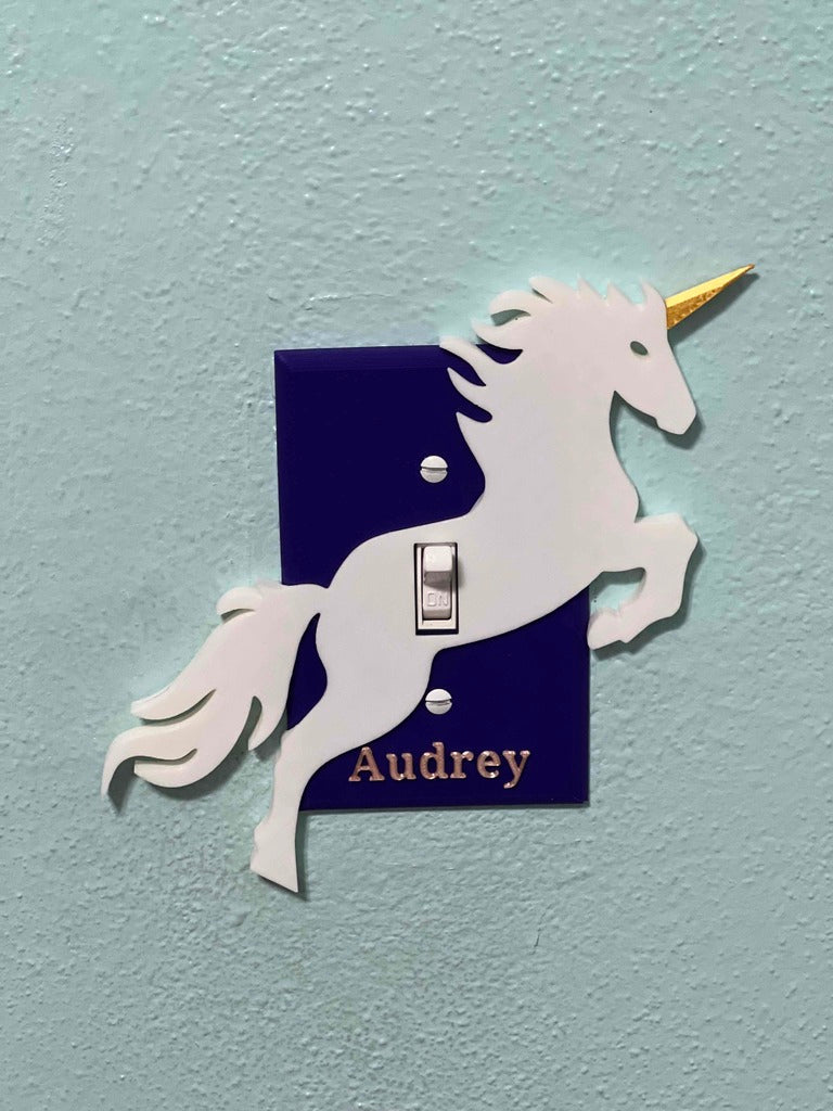 Multicolor Unicorn Light Switch Cover