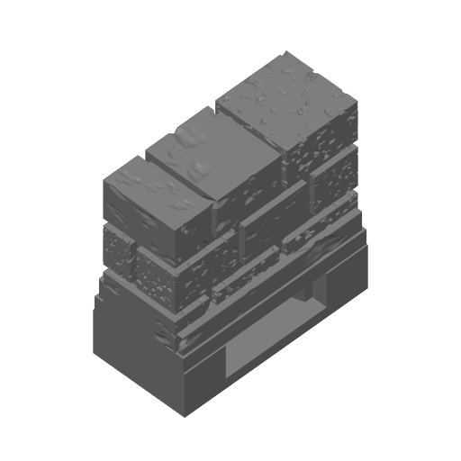 Low-Wall-Narrow w/Base Set| Cut Stone | Openlock 25mm