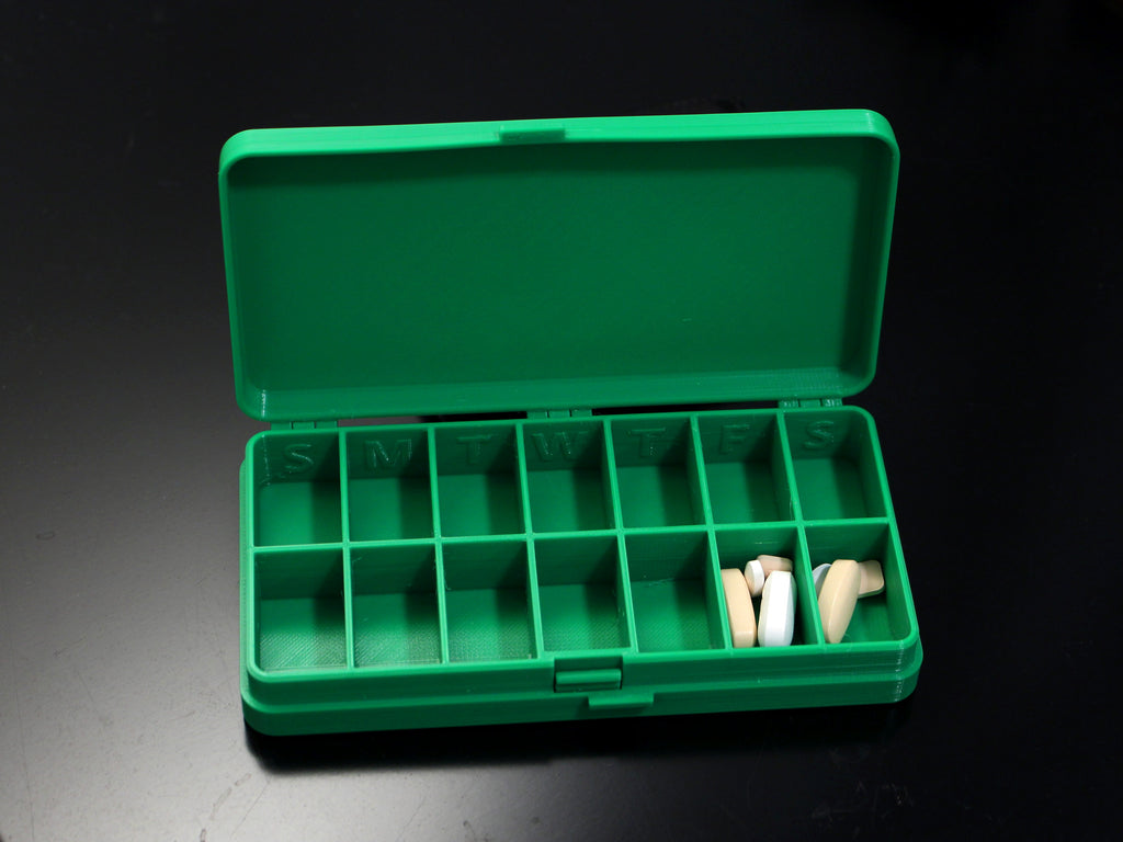 Larger weekly pill box