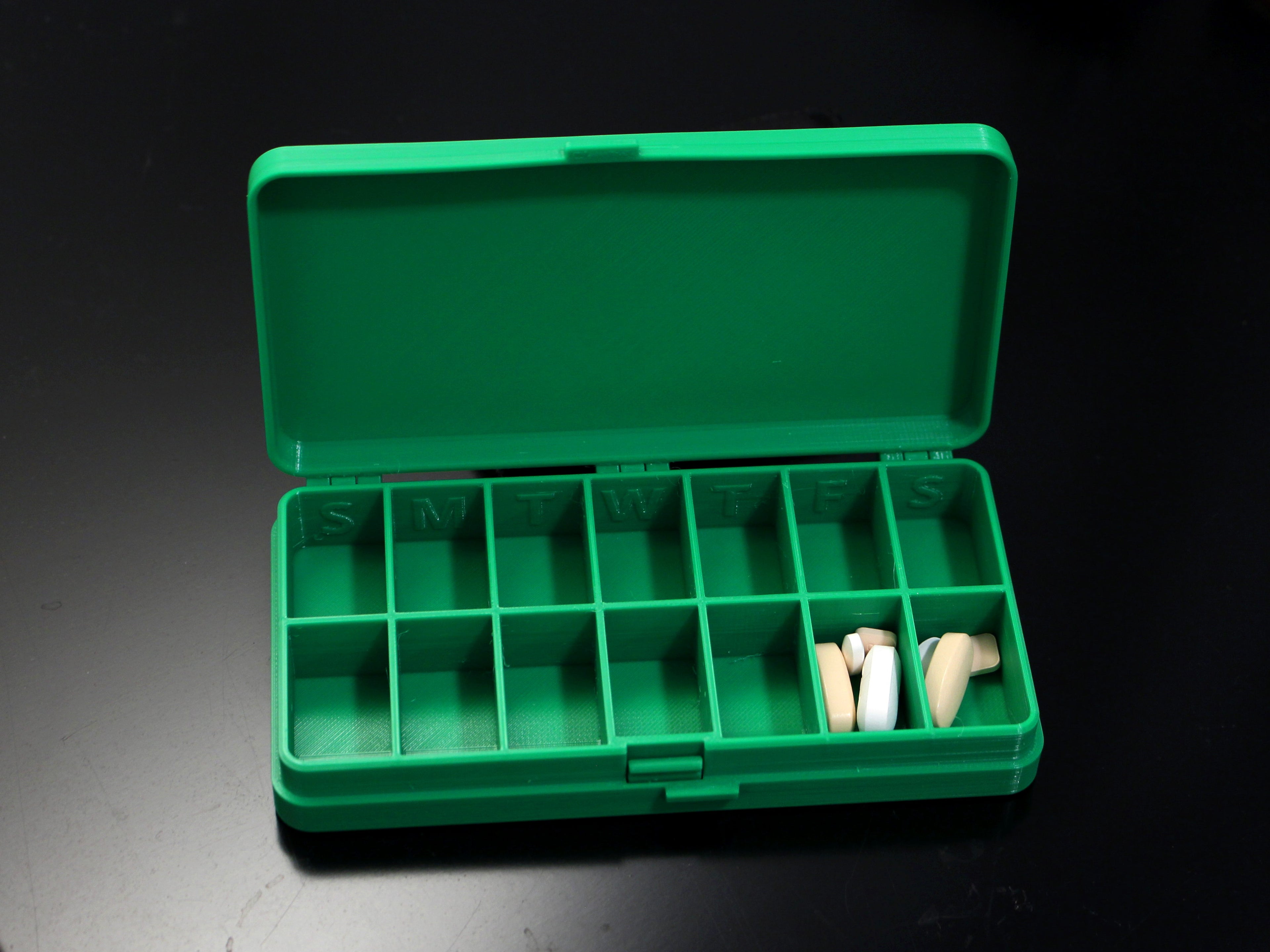 Larger weekly pill box