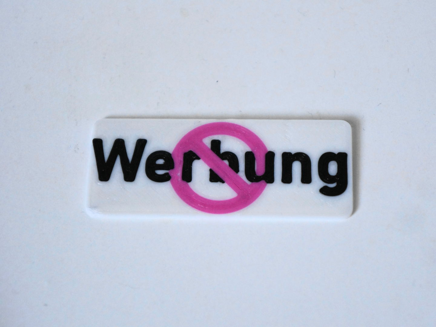 Modernes Keine Werbung Schild