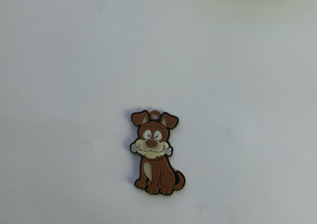 cute dog with bone , keychain / necklace charm (free for commercial use)