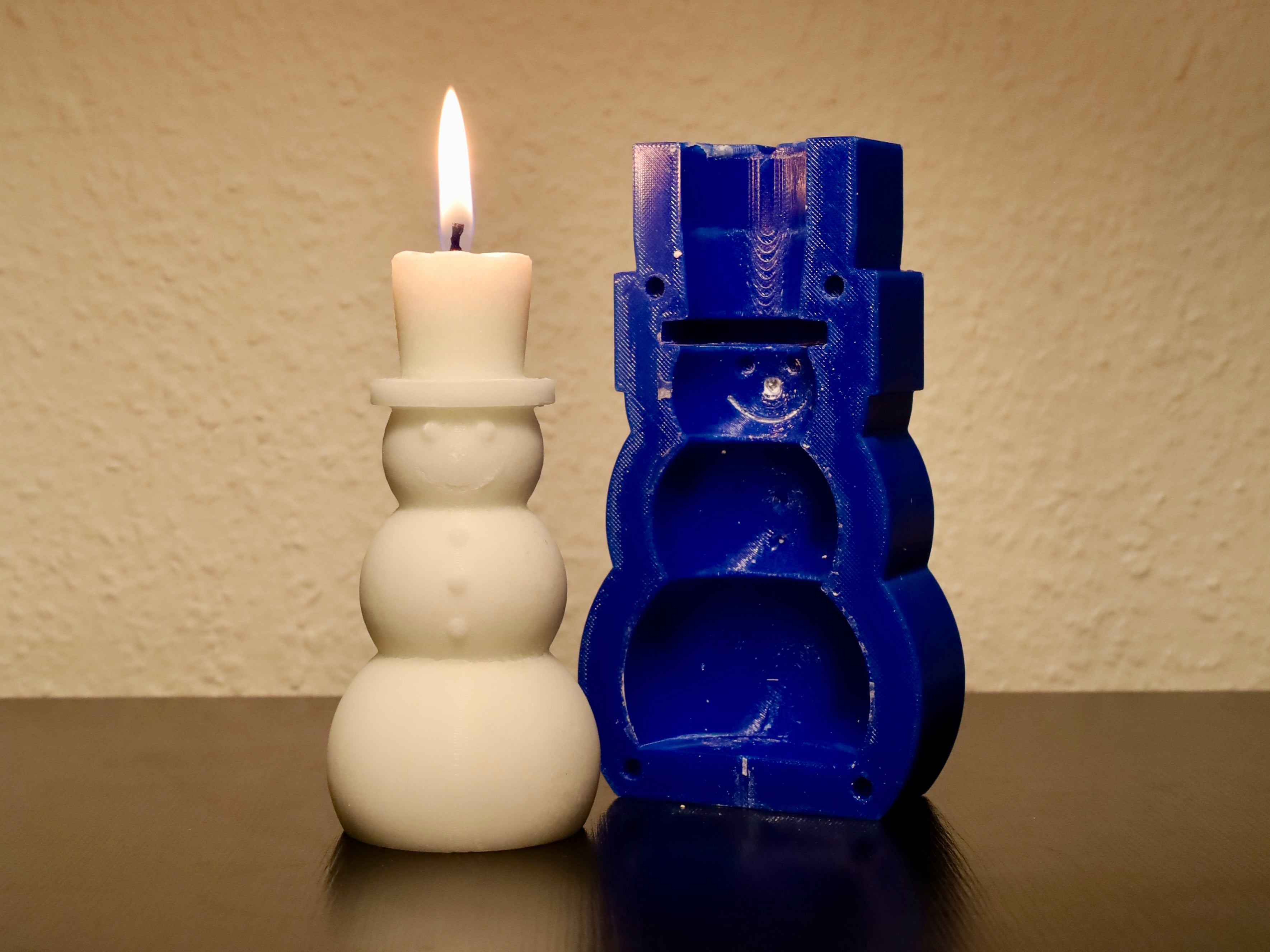 Snowman Candle Mold