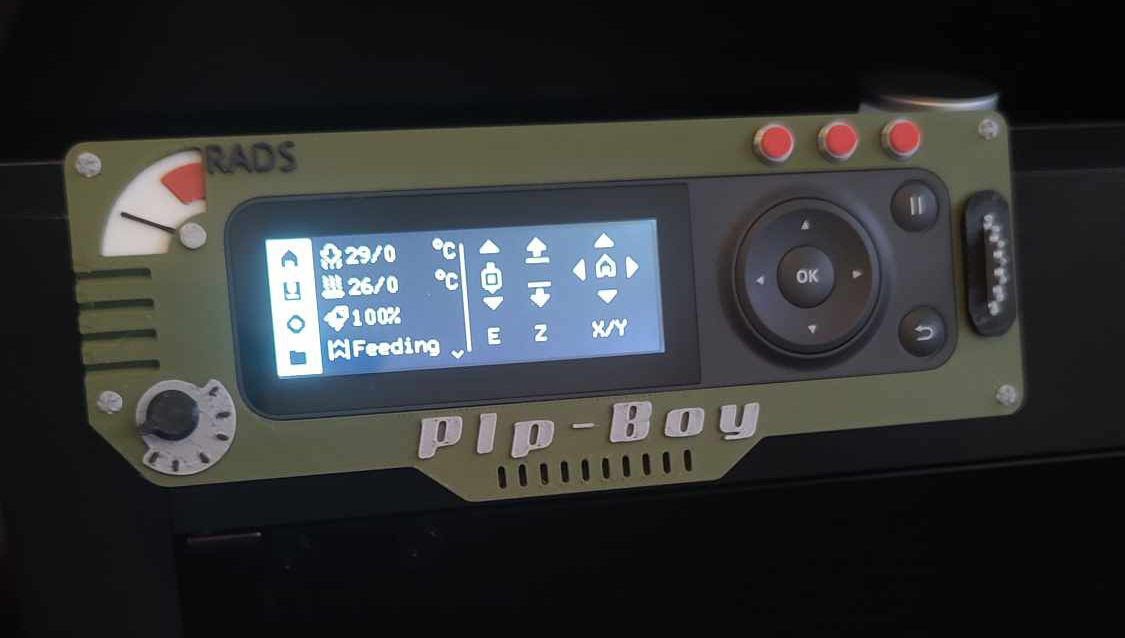 P1P/P1S Interface cover - Pip Boy