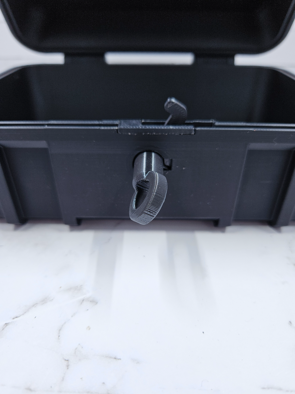 Rugged box with tumbler style key and lock