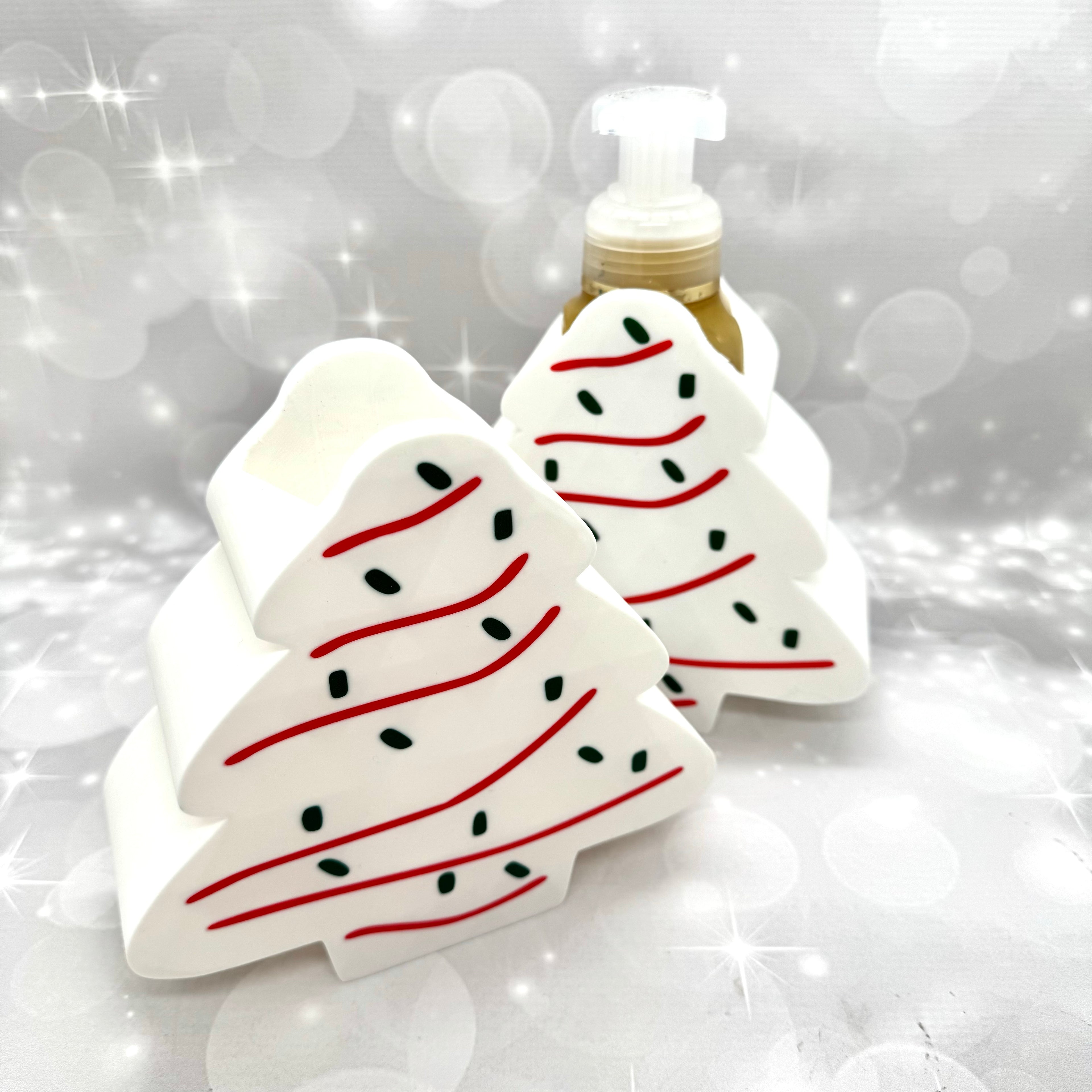 Christmas Tree Snack Cake B&BW Soap Bottle Holder
