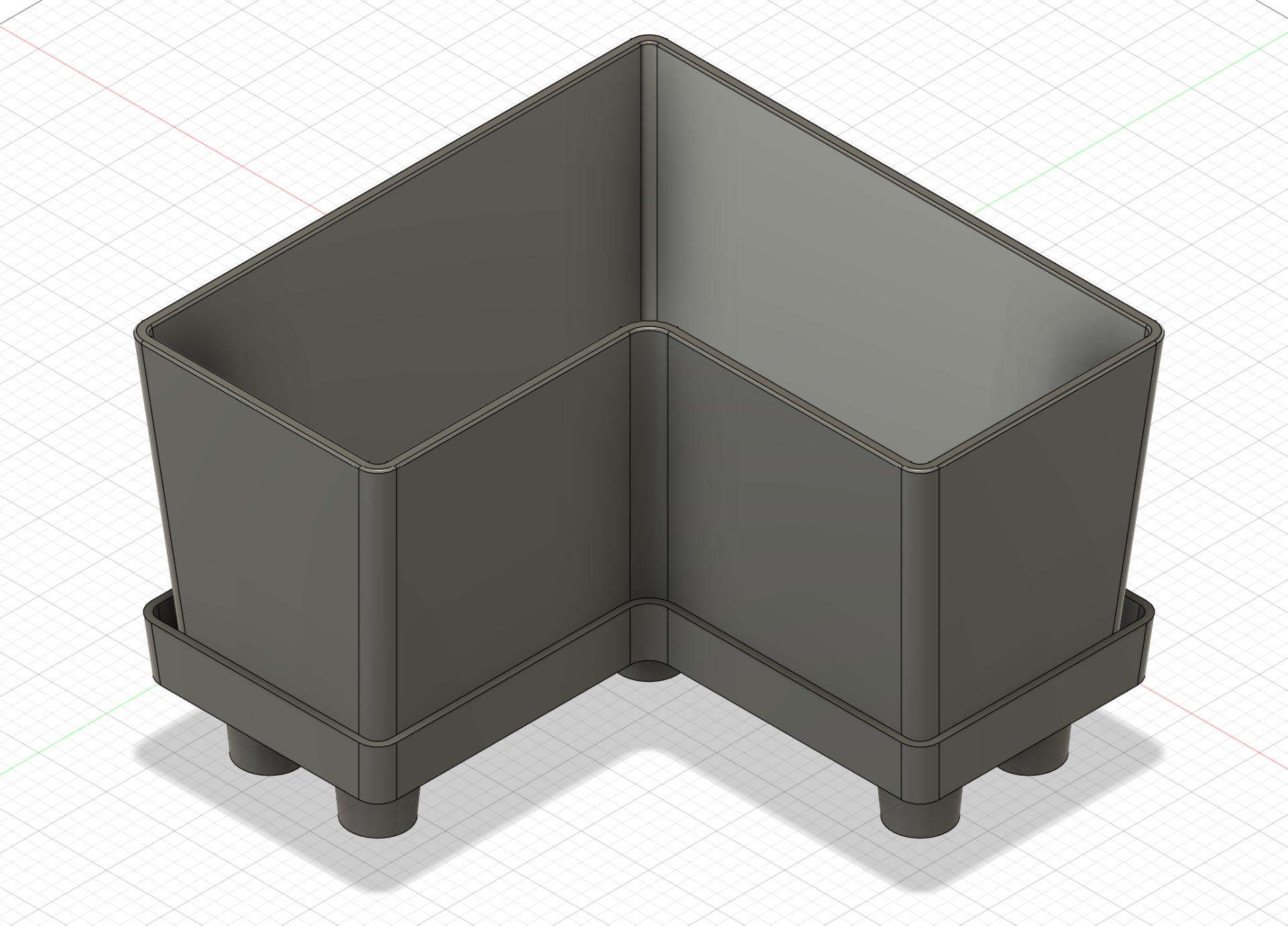 Corner pot