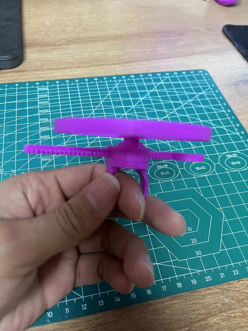 指环螺旋桨+陀螺，Pull Copter Finger Ring+top