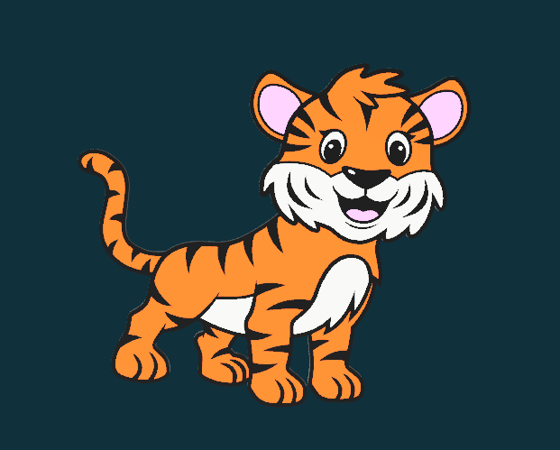 Cute Tiger Wall Decor for Nursery/Child Room