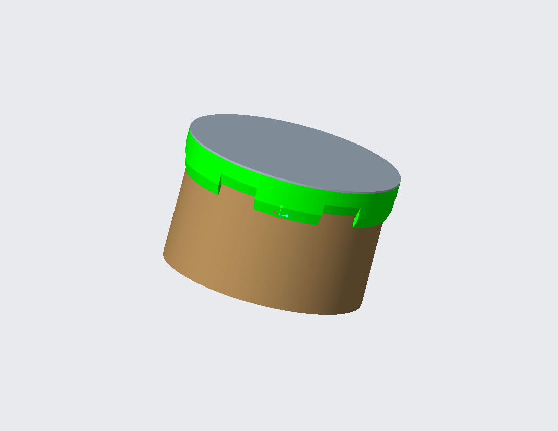 Overture spool core screw on container lid