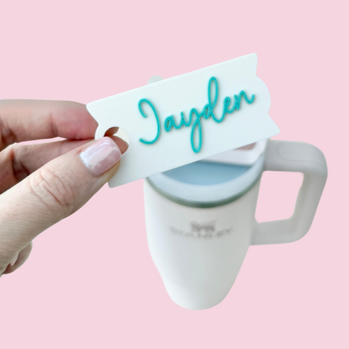 30oz Stanley Tumbler Topper | Cup Name Plate
