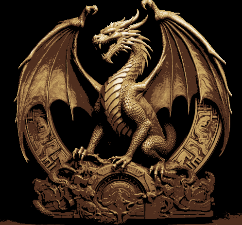 Gold Dragon - Hueforge